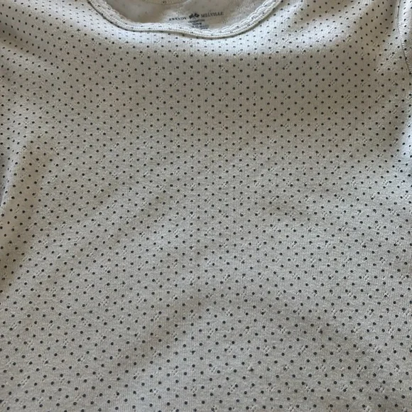 Brandy Melville Hailee Polka Dot Eyelet Tee - Picture 3 of 4